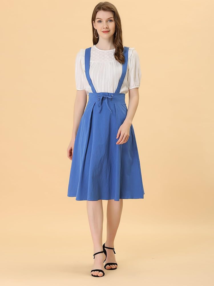 Amazon.com: Allegra K Women's Cute Suspender Skirt High